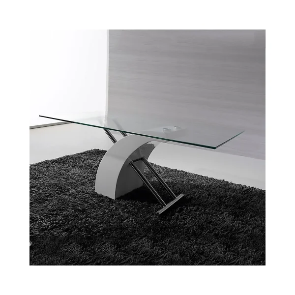 MESA DE CENTRO CLARITY TRANSP/BLANCA