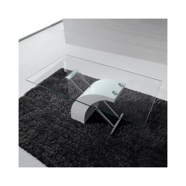 MESA DE CENTRO CLARITY TRANSP/BLANCA