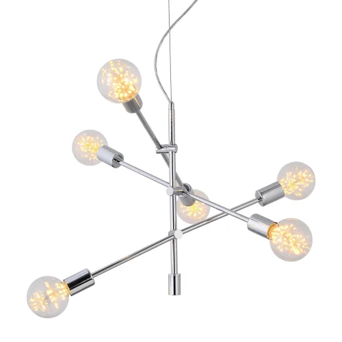 LÁMPARA DE TECHO JUPITER 6 LUCES CROMO