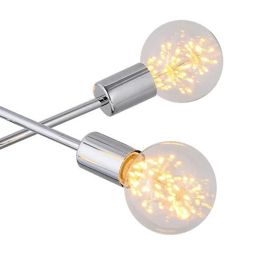 LÁMPARA DE TECHO JUPITER 6 LUCES CROMO