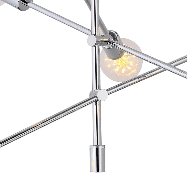 LÁMPARA DE TECHO JUPITER 6 LUCES CROMO