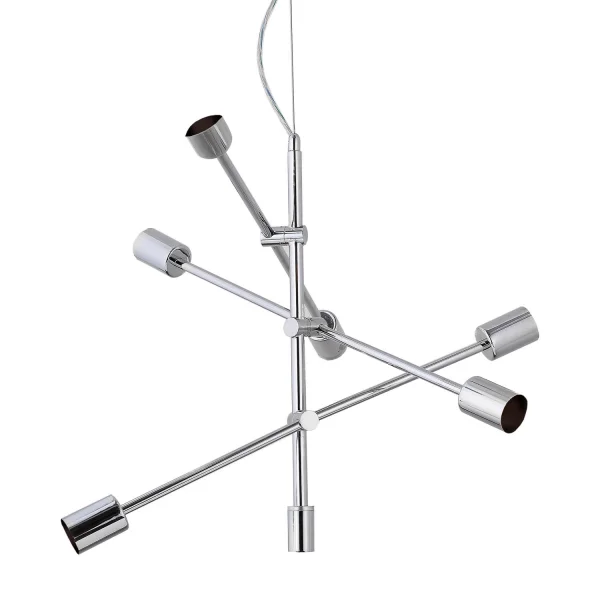 LÁMPARA DE TECHO JUPITER 6 LUCES CROMO