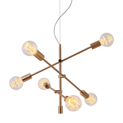 LÁMPARA DE TECHO JUPITER 6 LUCES BRONCE