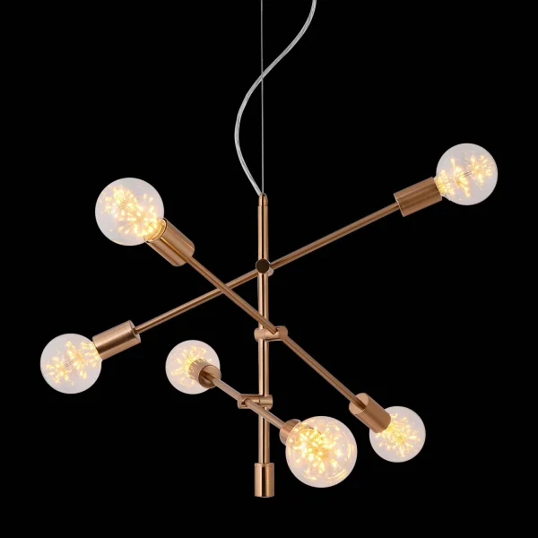 LÁMPARA DE TECHO JUPITER 6 LUCES BRONCE