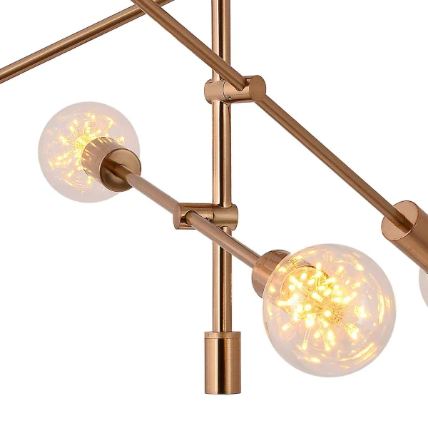 LÁMPARA DE TECHO JUPITER 6 LUCES BRONCE