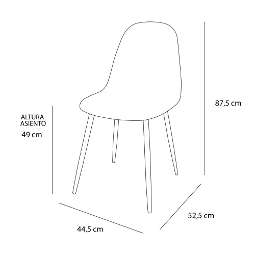 SILLA STENMARK ANTRÁCITA SILLA STENMARK ANTRÁCITA