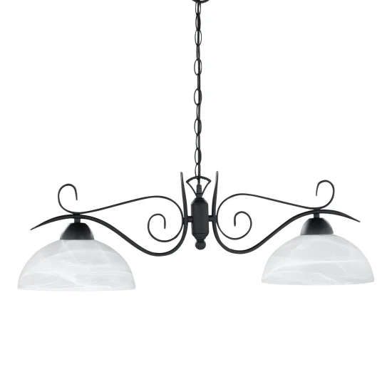 LÁMPARA DE TECHO 2 LUCES MIRANDA FORJA