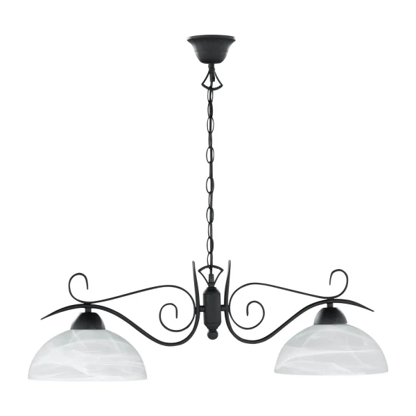 LÁMPARA DE TECHO 2 LUCES MIRANDA FORJA